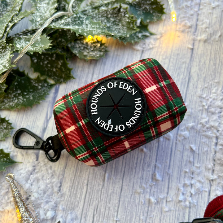 Tartan Me Up - Hundehalsband mit rotem und cremefarbenem Schottenmuster