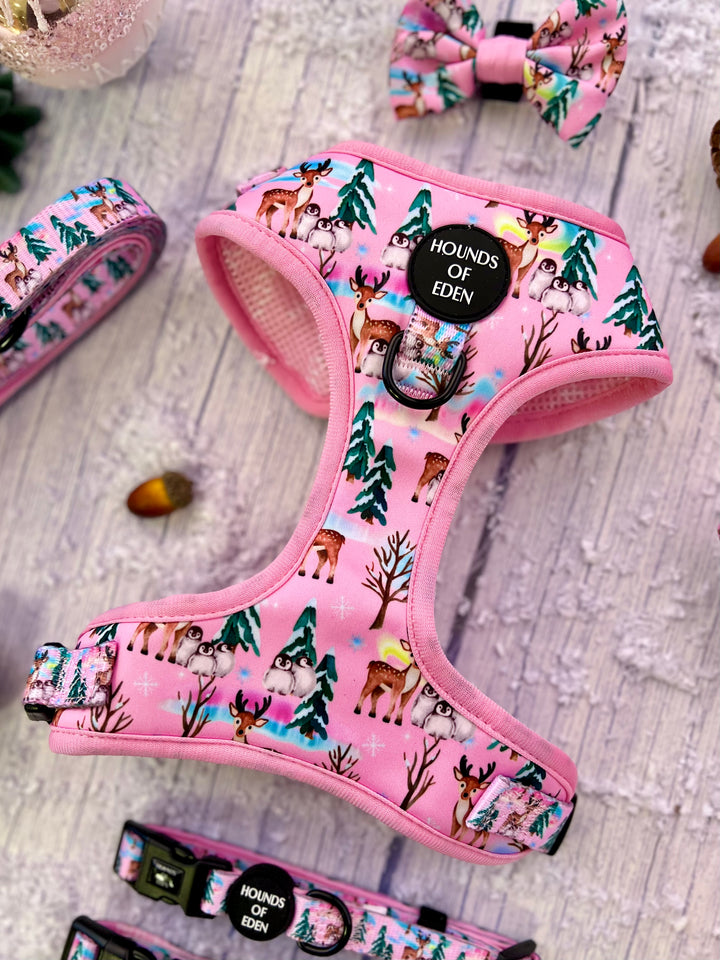 Aurora Nights - Pink Penguin Design Dog Harness