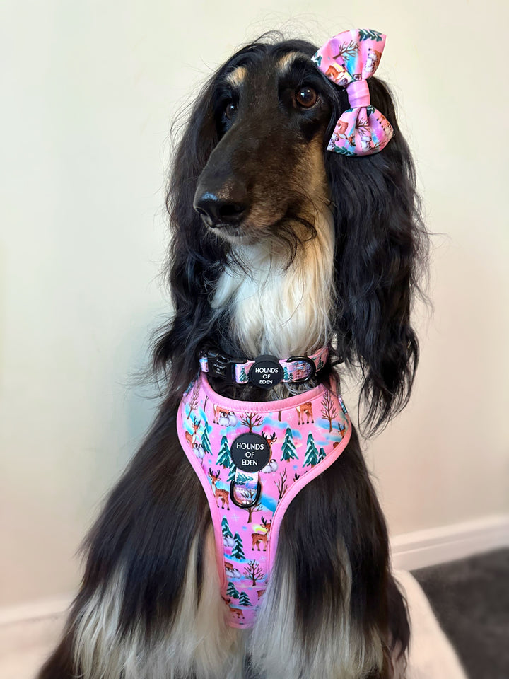 Aurora Nights - Pink Penguin Design Dog Harness