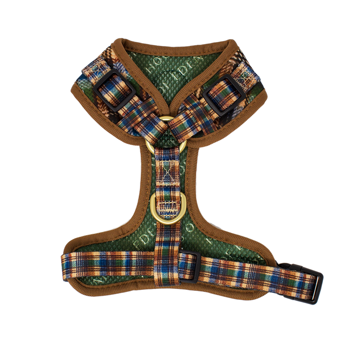 Oak Forest Plaid Dog Harness (XXS-XS)