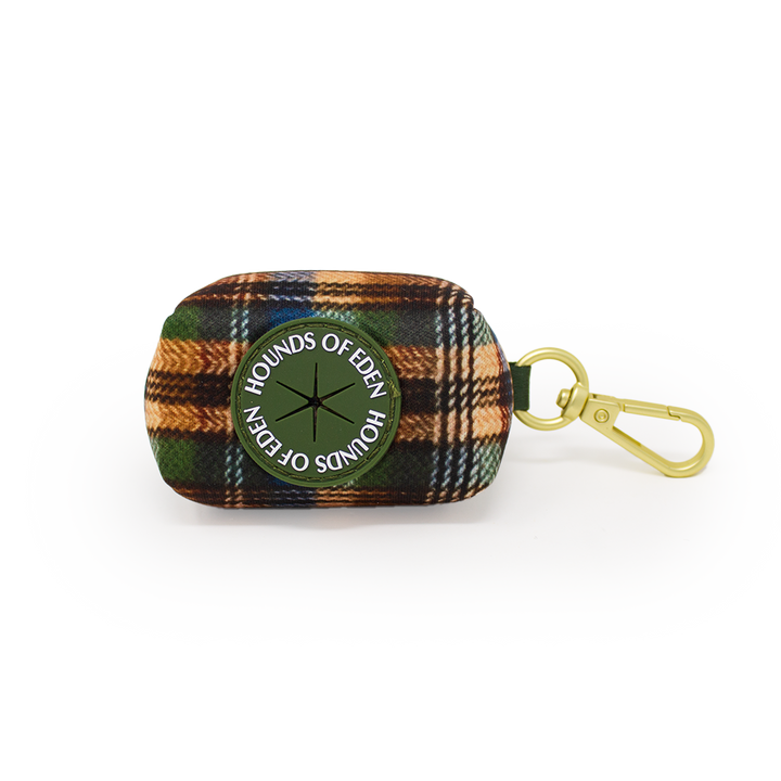 Oak Forest Plaid Poop Bag Holder