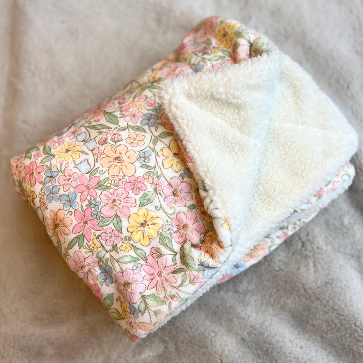 Kuscheldecke mit Hahnentrittmuster, Rosa