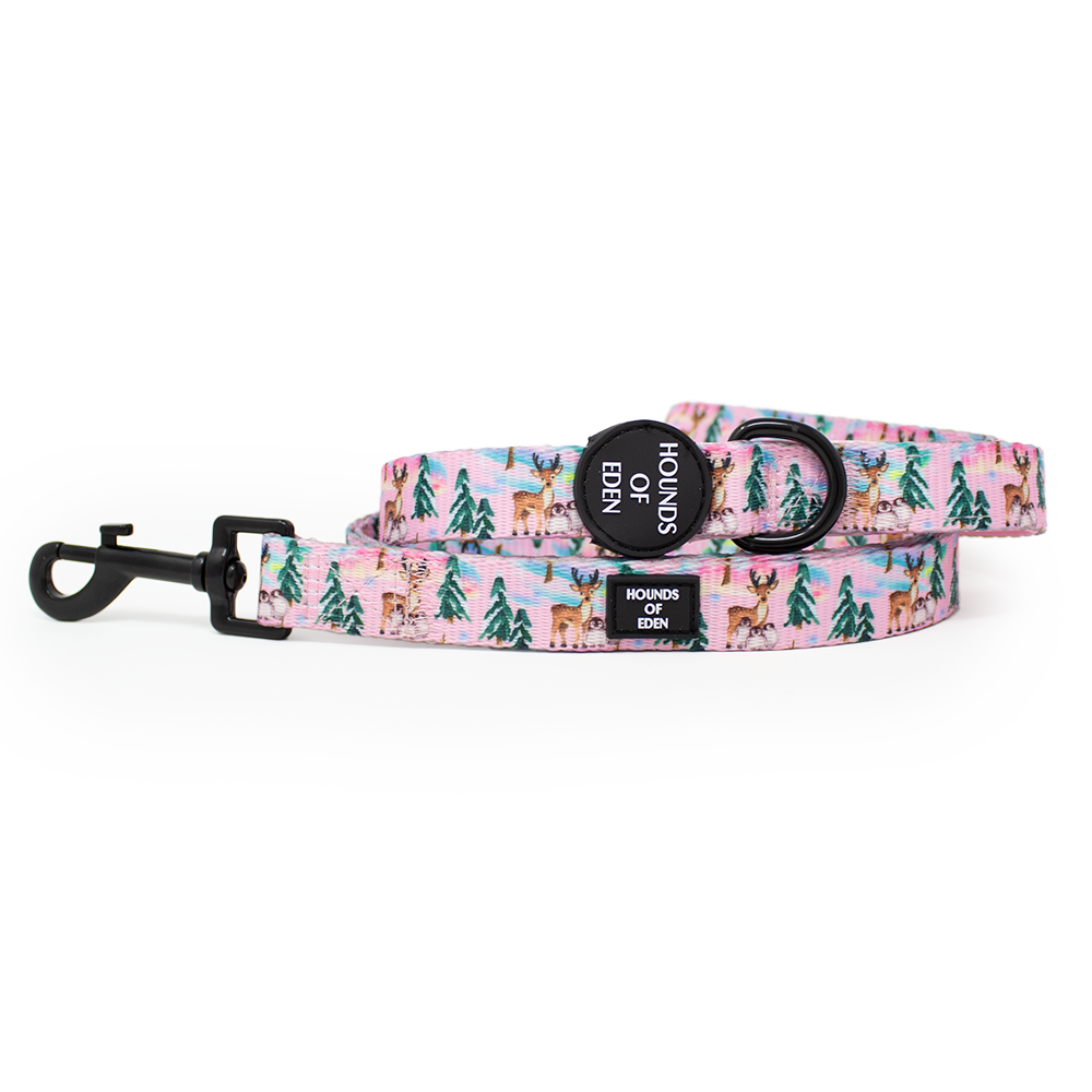 Aurora Nights - Pink Penguin Design Dog Collar