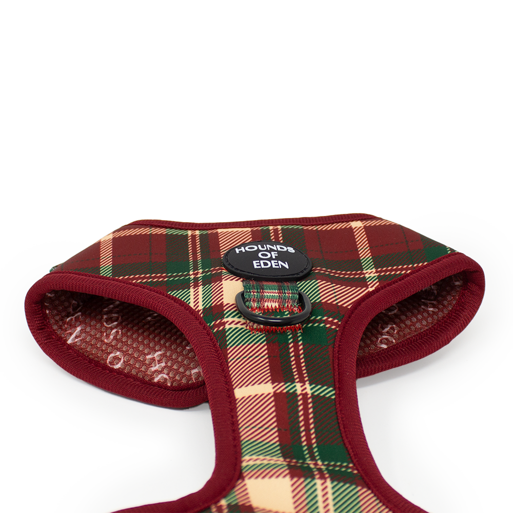 Tartan Me Up - Red & Cream Tartan Design Dog Collar