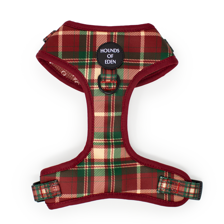 Tartan Me Up - Hundehalsband mit rotem und cremefarbenem Schottenmuster