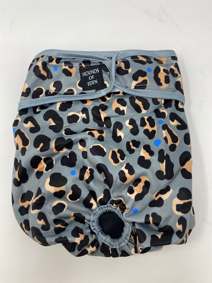 Outlet - LARGE 'STEEL LEOPARD' - DOG SEASON HYGIENE PANTIES - 0035