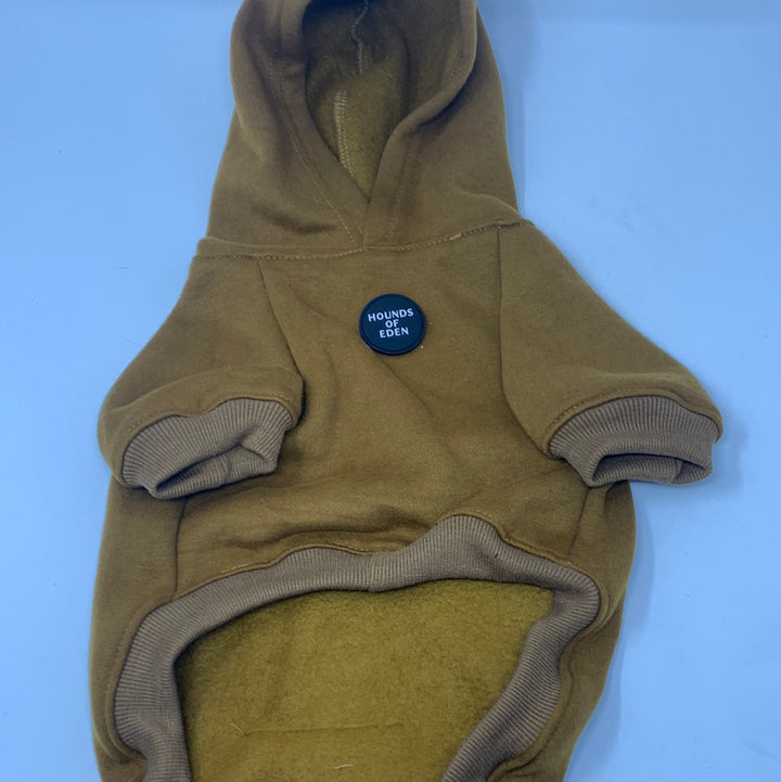 OUTLET-DOG HOODIE Large-BROWN-0168