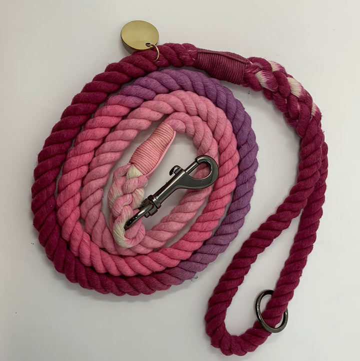 OUTLET-OMBRE MAGENTA, LILA &amp; PINK BAUMWOLLSEIL-HUNDELEIN-0117